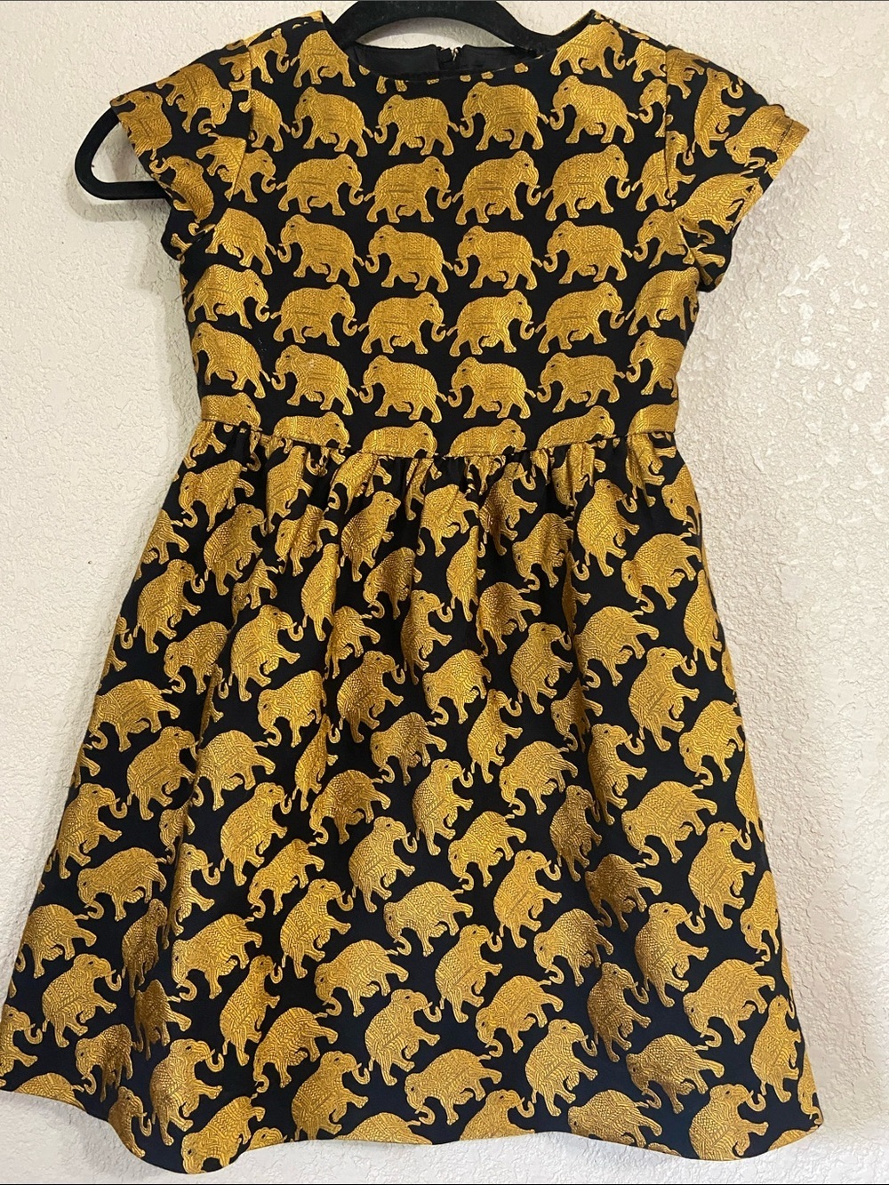 Crewcuts Gold Elephant Dress - Picture 1 of 5